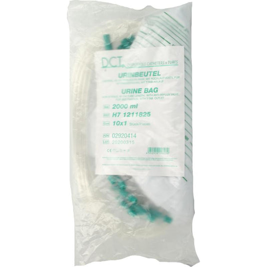 Mediware DCT Urinebedzak 2 liter + slang 90cm 10 Stuks