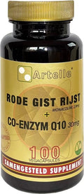 Artelle Rode gist rijst 100mg Q10 30mg 100 Vegetarische capsules