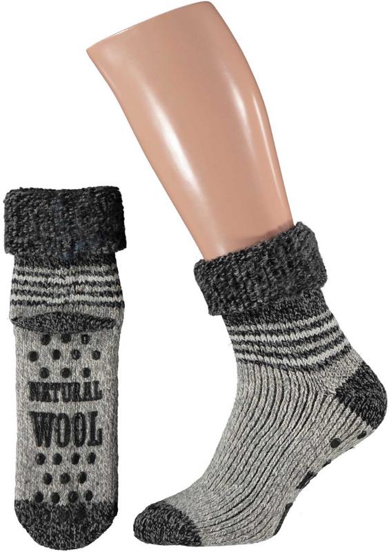 Apollo Slofsok grijs motief 43-46 1 Paar