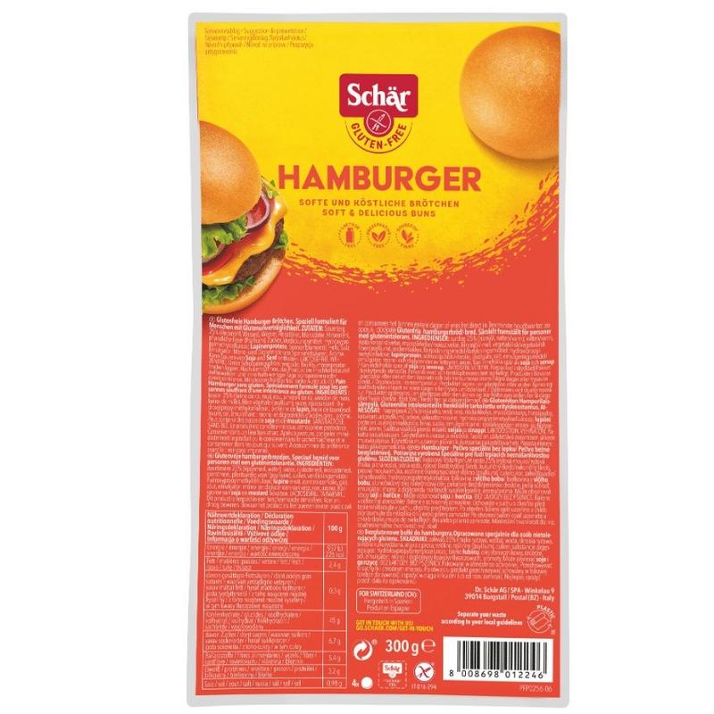 Schar Hamburgerbroodjes glutenvrij 4 Stuks