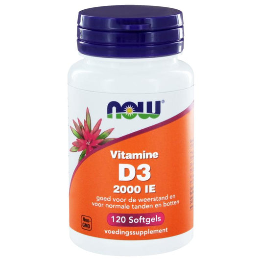 NOW Vitamine D3 2000IE 120.00 Softgels