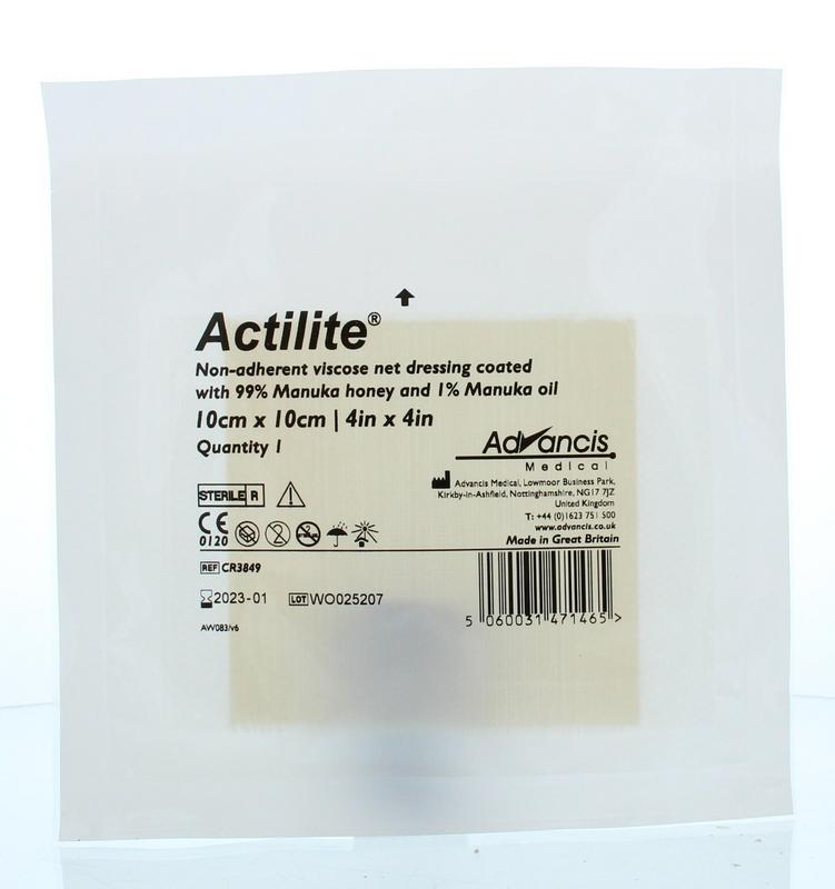 Advancis Actilite manuka non adhesive 10 x 10 1 Stuks