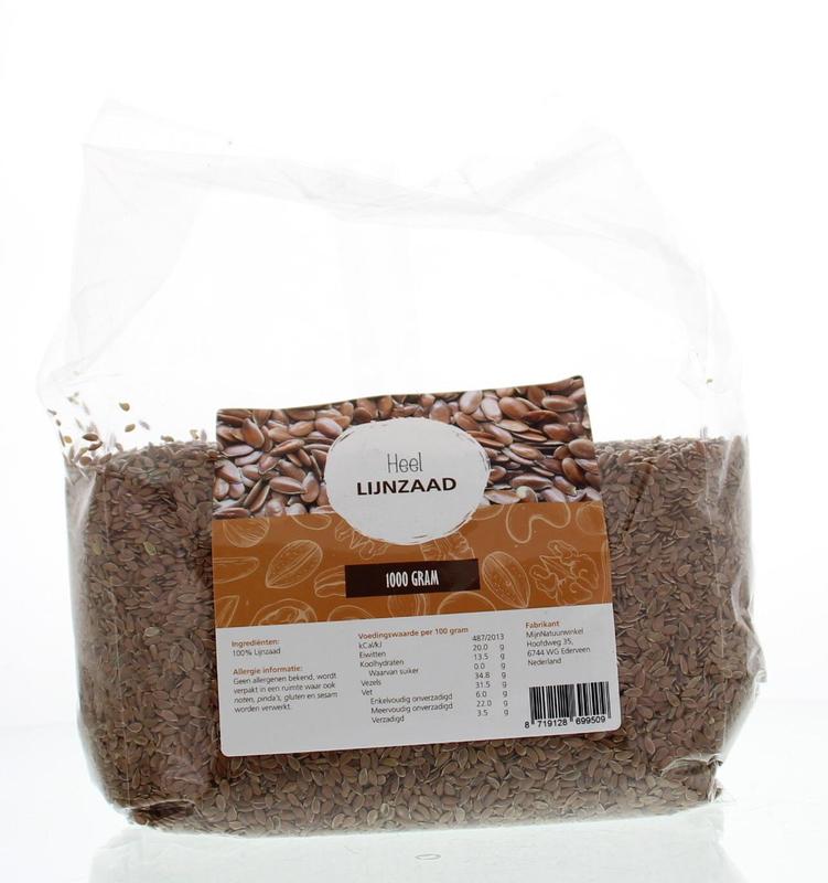 MijnNatuurwinkel Lijnzaad heel 1 Kilogram