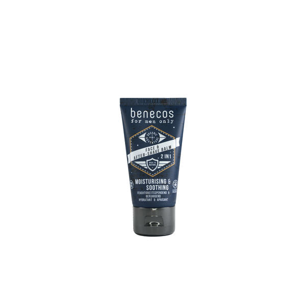 Benecos natural beauty Bio for men only face aftershave balm 2in1 50 Milliliter