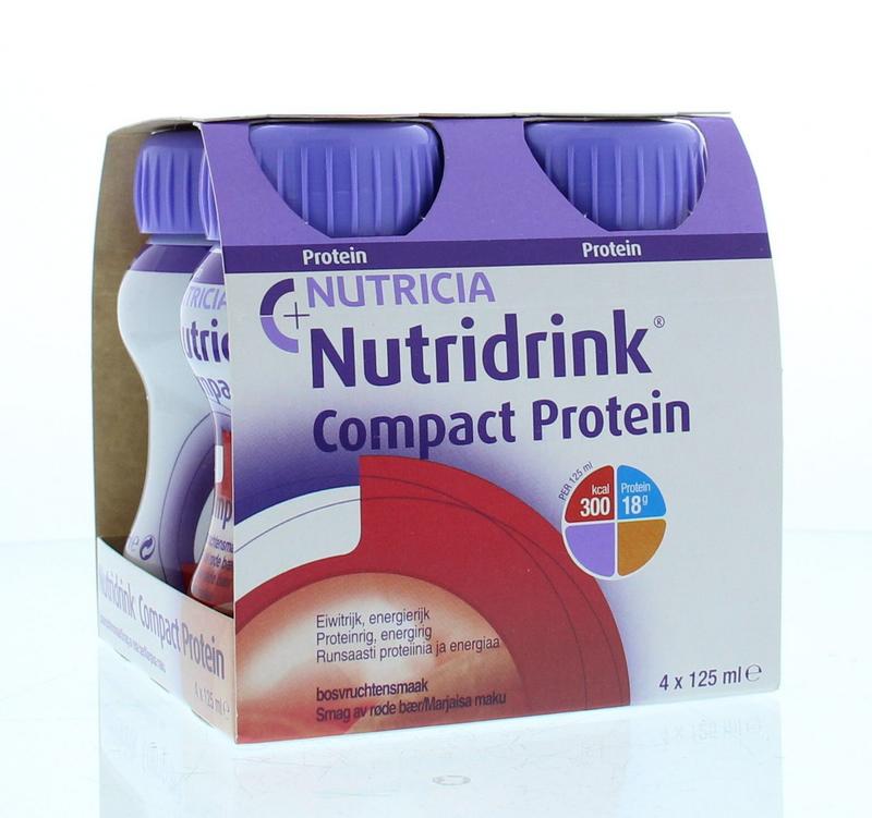 Nutridrink Compact protein rode vruchten 125 gram  4 Stuks