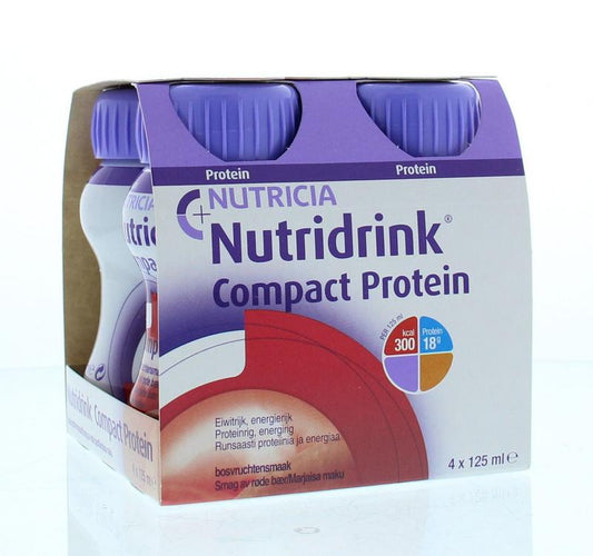 Nutridrink Compact protein rode vruchten 125 gram  4 Stuks