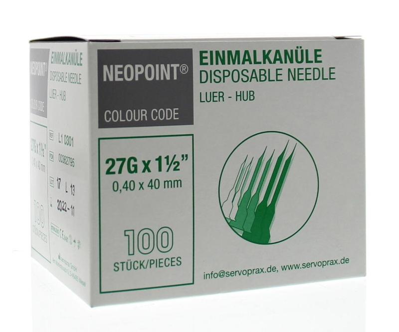 Neopoint Injectienaald steriel 0.4 x 40 mm 100 Stuks