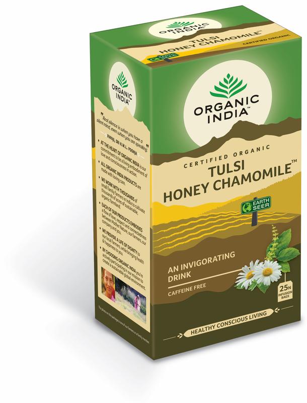 Organic India Tulsi honey chamomile thee bio 25 Zakjes
