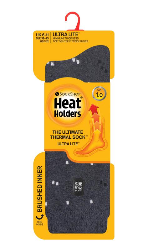 Heat Holders Mens ultra lite socks micro maat 6-11 charcoal 1 Paar