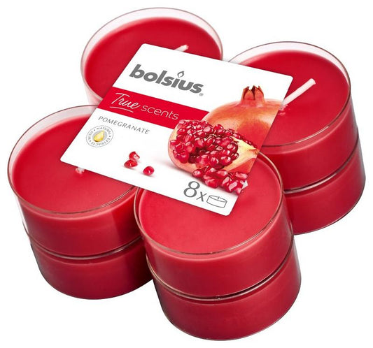 Bolsius True Scents maxilicht pomegranate 8 Stuks