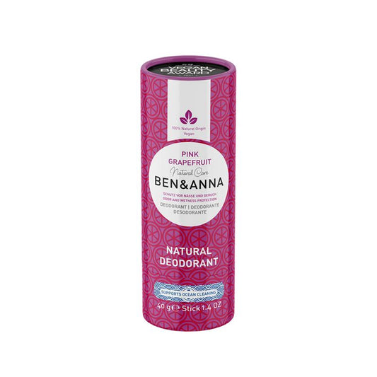 Ben & Anna Deodorant pink grapefruit papertube 40 Gram