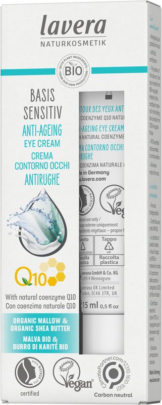 Lavera Basis Sensitive Q10 eye cream 15 Milliliter