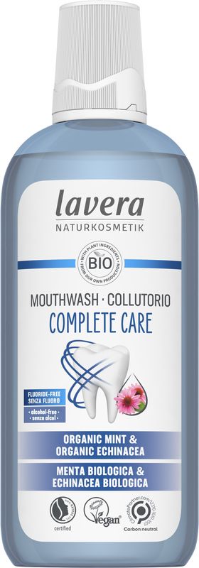 Lavera Mondwater complete care fluoridevrij bio 400.00 Milliliter