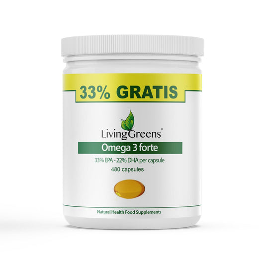 Livinggreens Omega 3 forte voordeelverpakking 480.00 Capsules