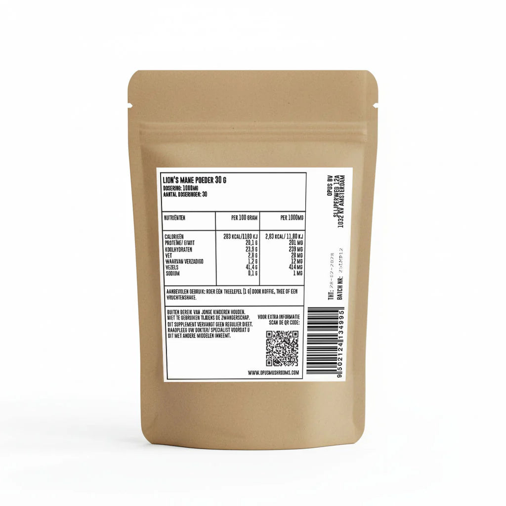 Opus Mushrooms Lion's Mane Powder 30g