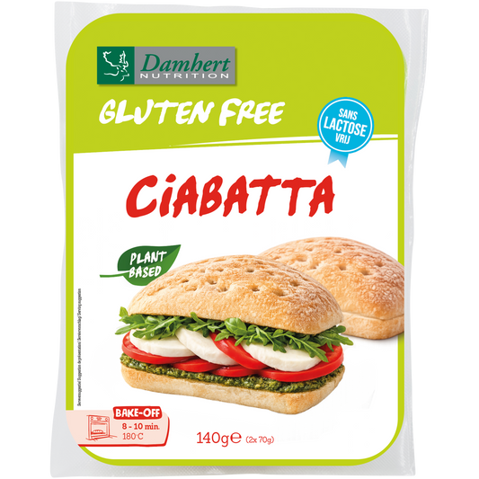 Damhert Glutenvrije Ciabatta Plantbased 140.00 Gram