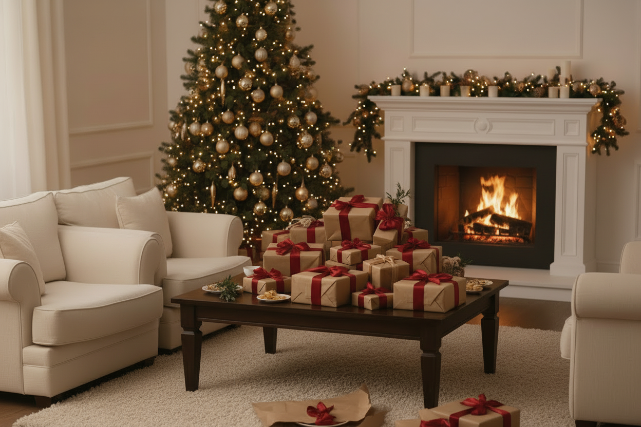 Festive Christmas banner without text